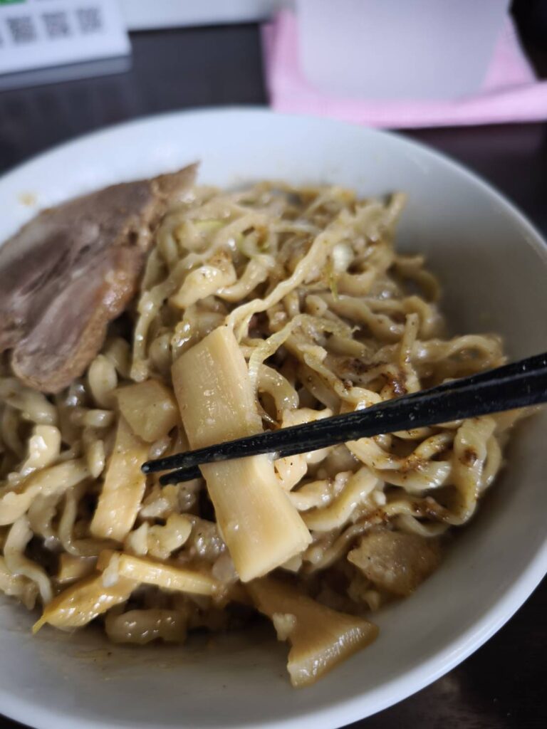 ラーメンどでん大宮店のメンマ