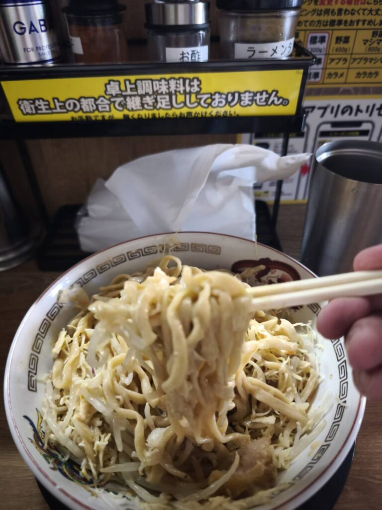 豚山大宮店の麺