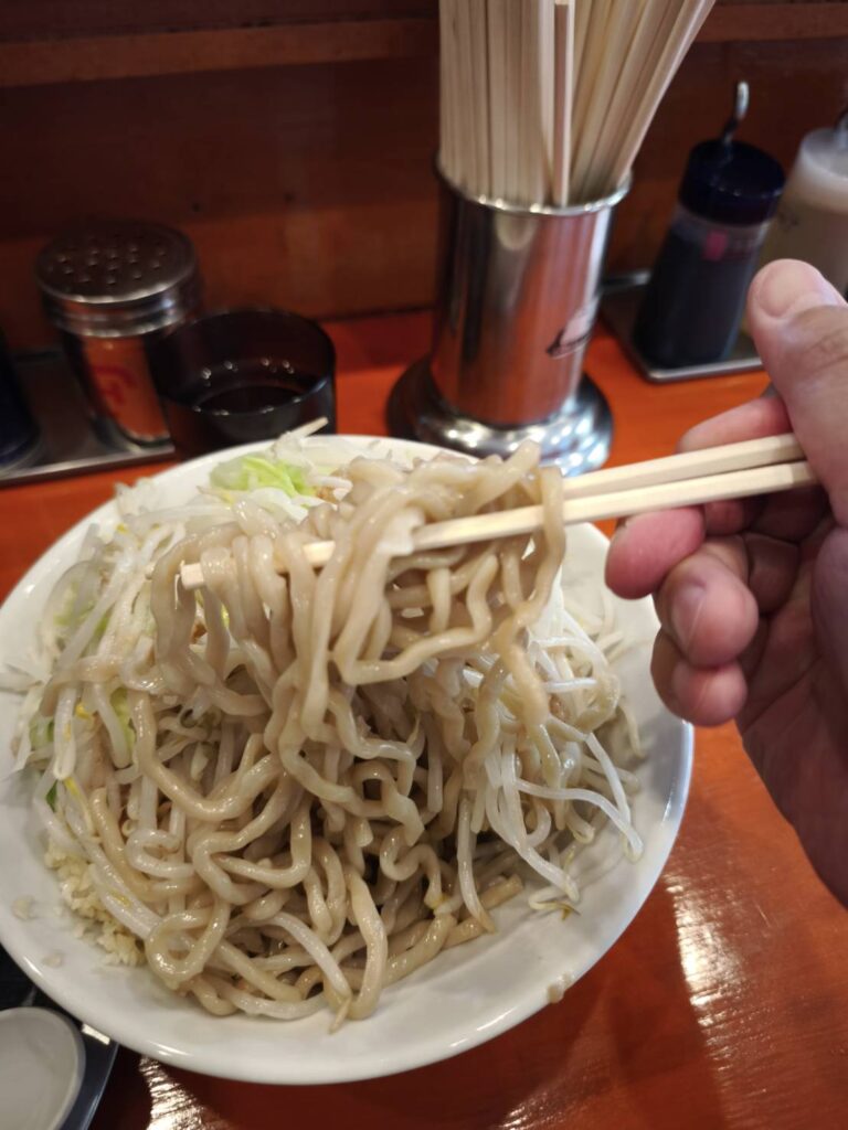 麺屋穴場のつけ麺の麺
