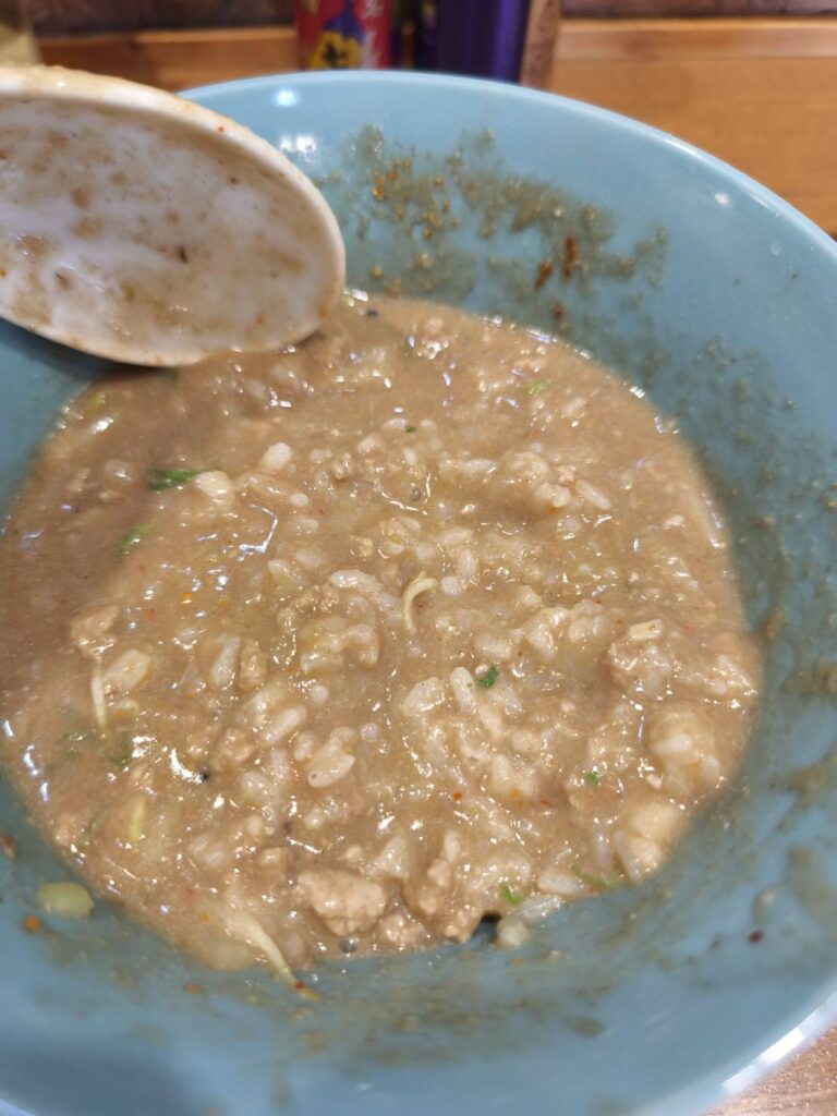 寿製麺よしかわ 川越店の凶暴な特濃味噌ラーメンリゾット風