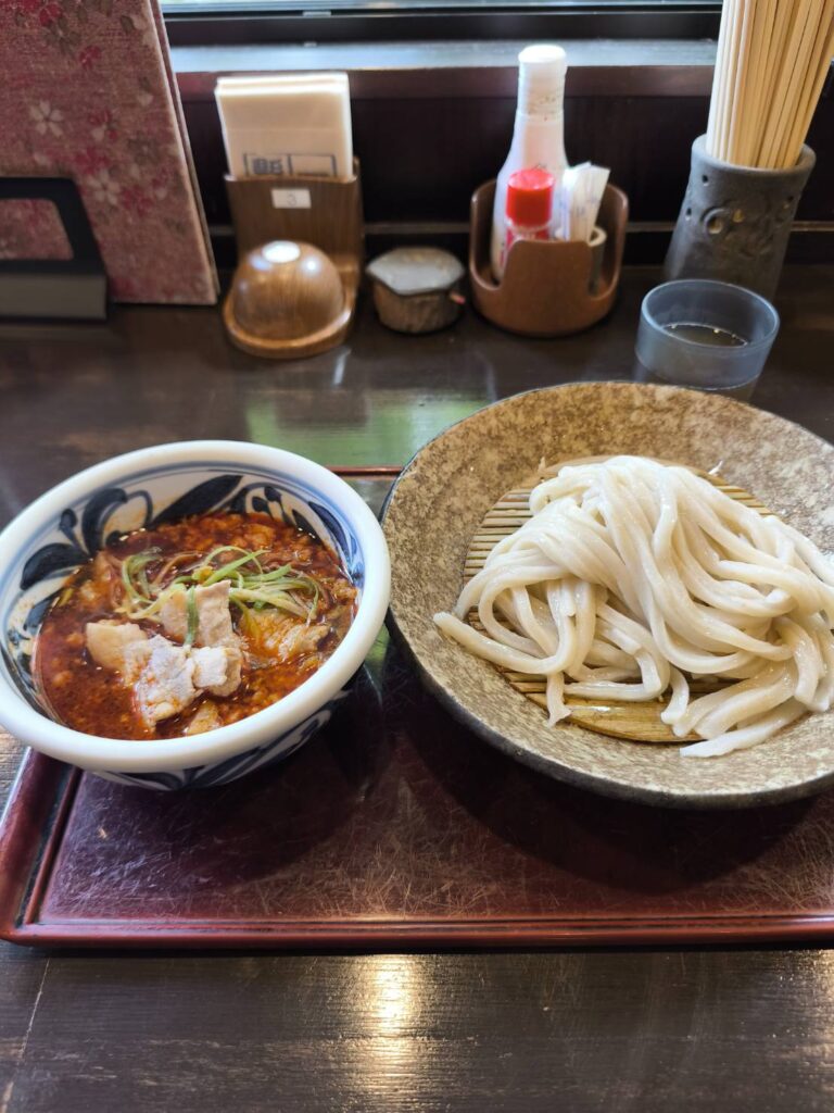 辛肉汁つけうどん
