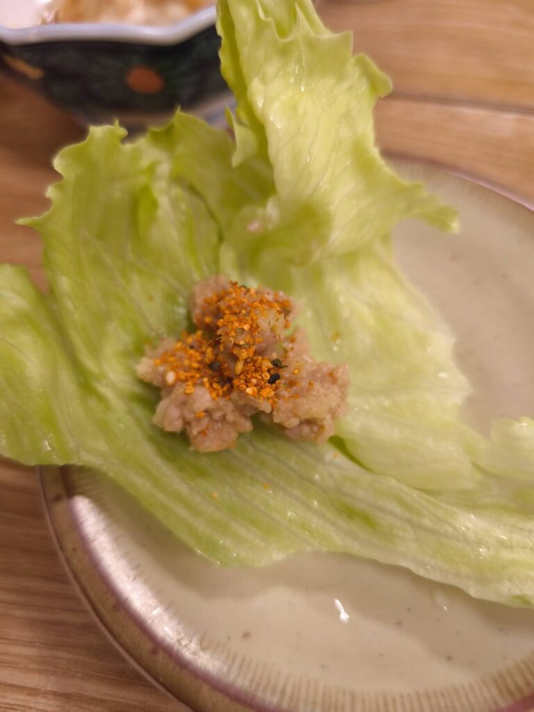 草加健康センターのレタス包み