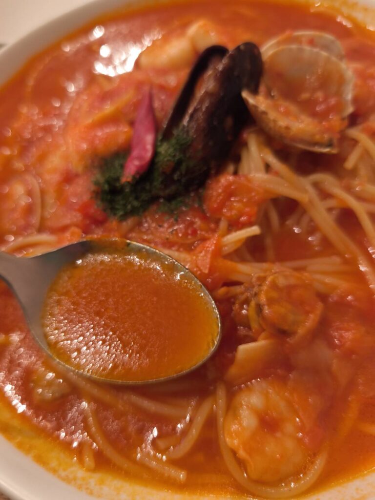 スパゲッティー専科 はらっぱ 本店のピッカンテのスープ