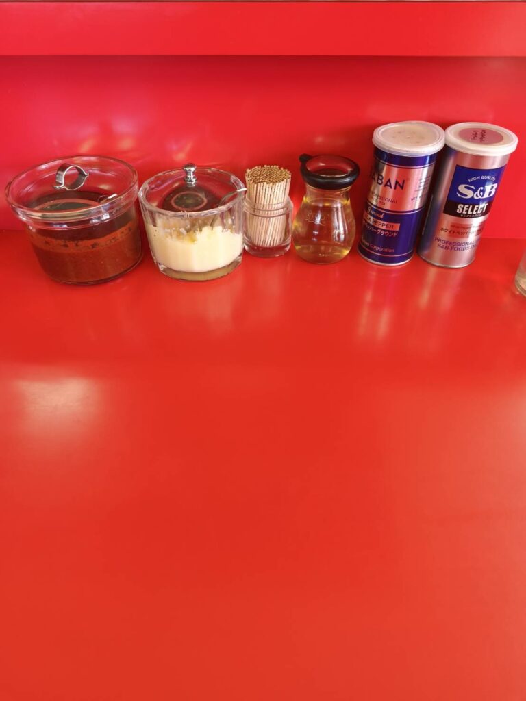 ラーメンショップ太田店の卓上調味料