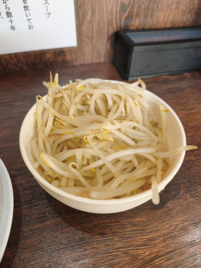 らーめん楓神のトッピングもやし