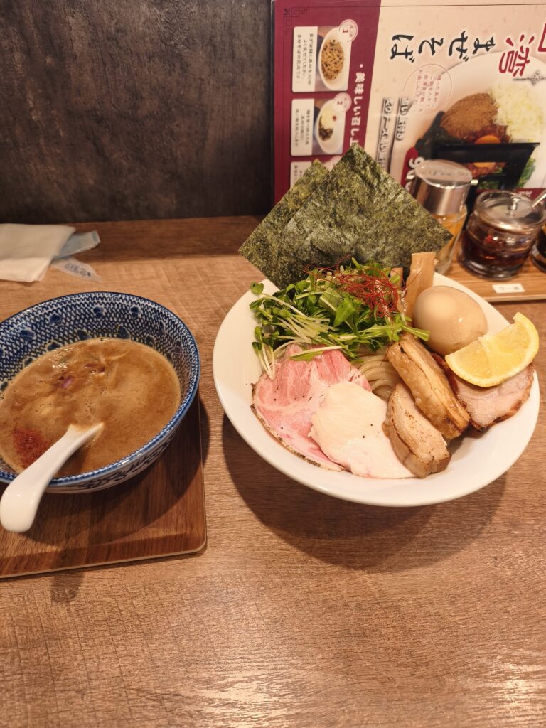 鶏そばみなもの特製伊勢崎つけそば