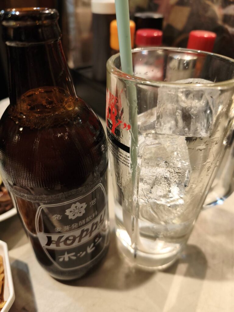 阿佐ヶ谷 居酒屋 越川の白ホッピーセット