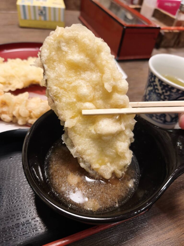 大宮 蕎麦屋 奥信州のさつまいもの天ぷら