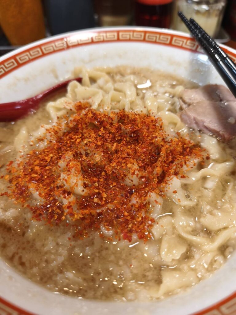 ぎと家 武里本店の味噌そばに一味で味変