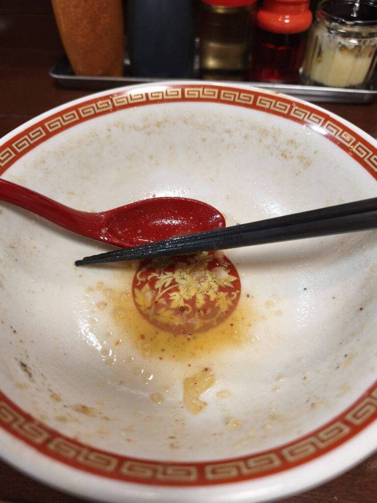 ぎと家 武里本店の味噌そば完食完飲