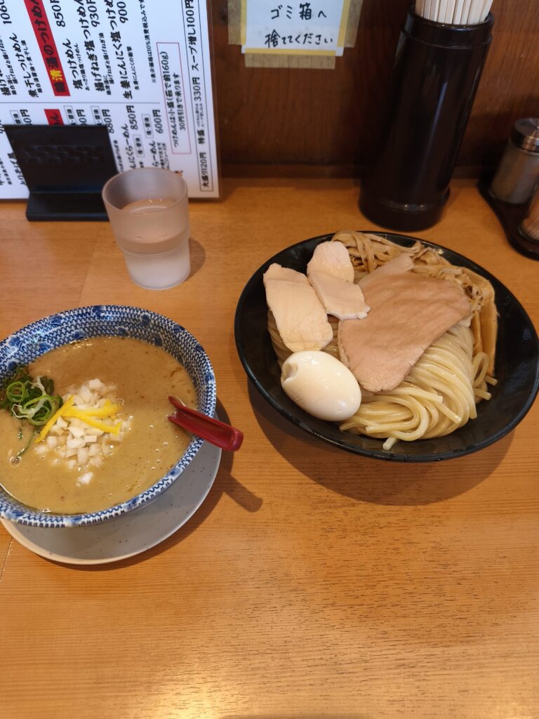 麺堂稲葉の鶏白湯つけ麺特盛全部のせ