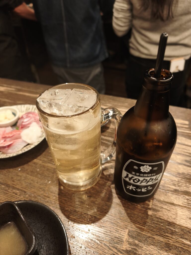 立ち呑みソメアカの白ホッピーセット