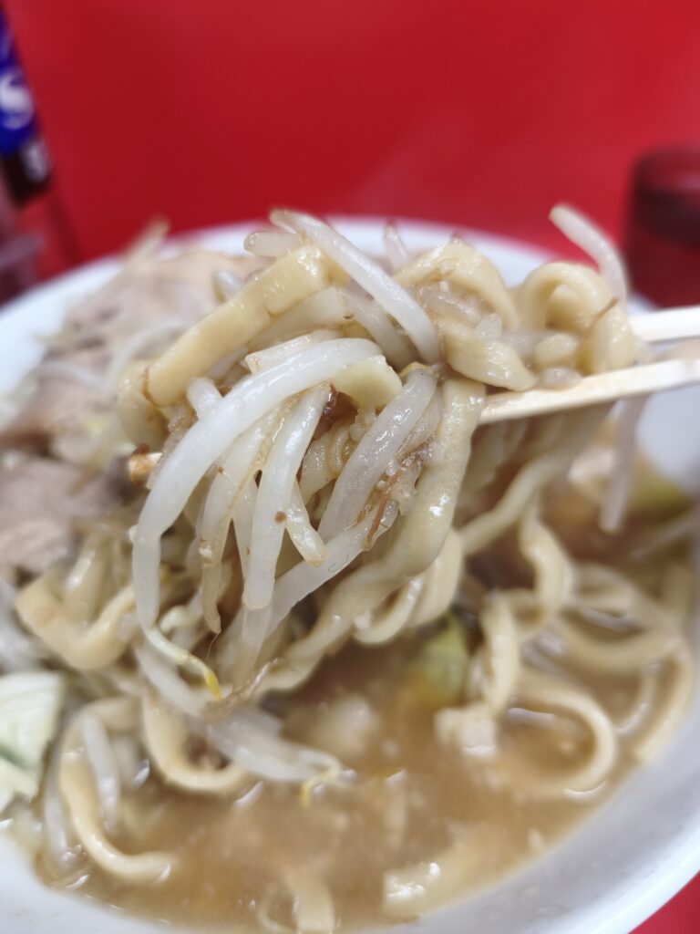 ラーメン二郎 仙台店2の小ラーメンに盛られたやさい